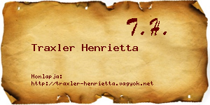 Traxler Henrietta névjegykártya