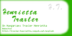 henrietta traxler business card